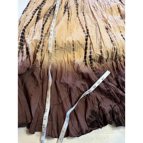 Vintage NWT dead stock Boho Cotton Tie-Dye Maxi Skirt Sz 16 crinkle cotton - Picture 11 of 11